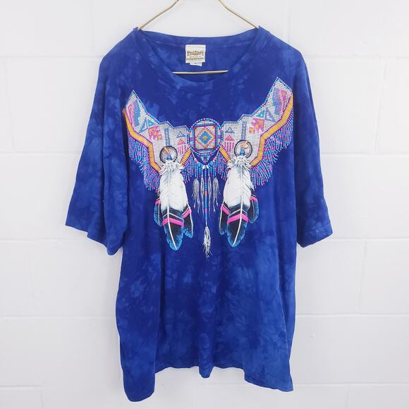 Vintage - Ragtops Premium - Native American Feather Art T-shirt - Size XL - Picture 4 of 11